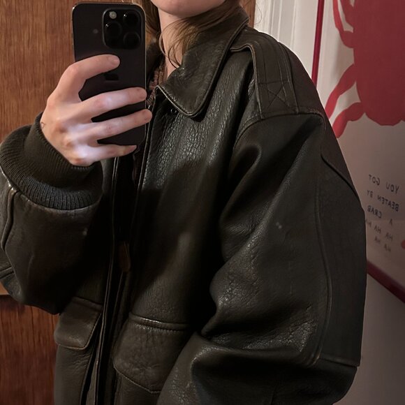 Avirex A-2 Bomber Flight Leather Jacket - Picture 16 of 16